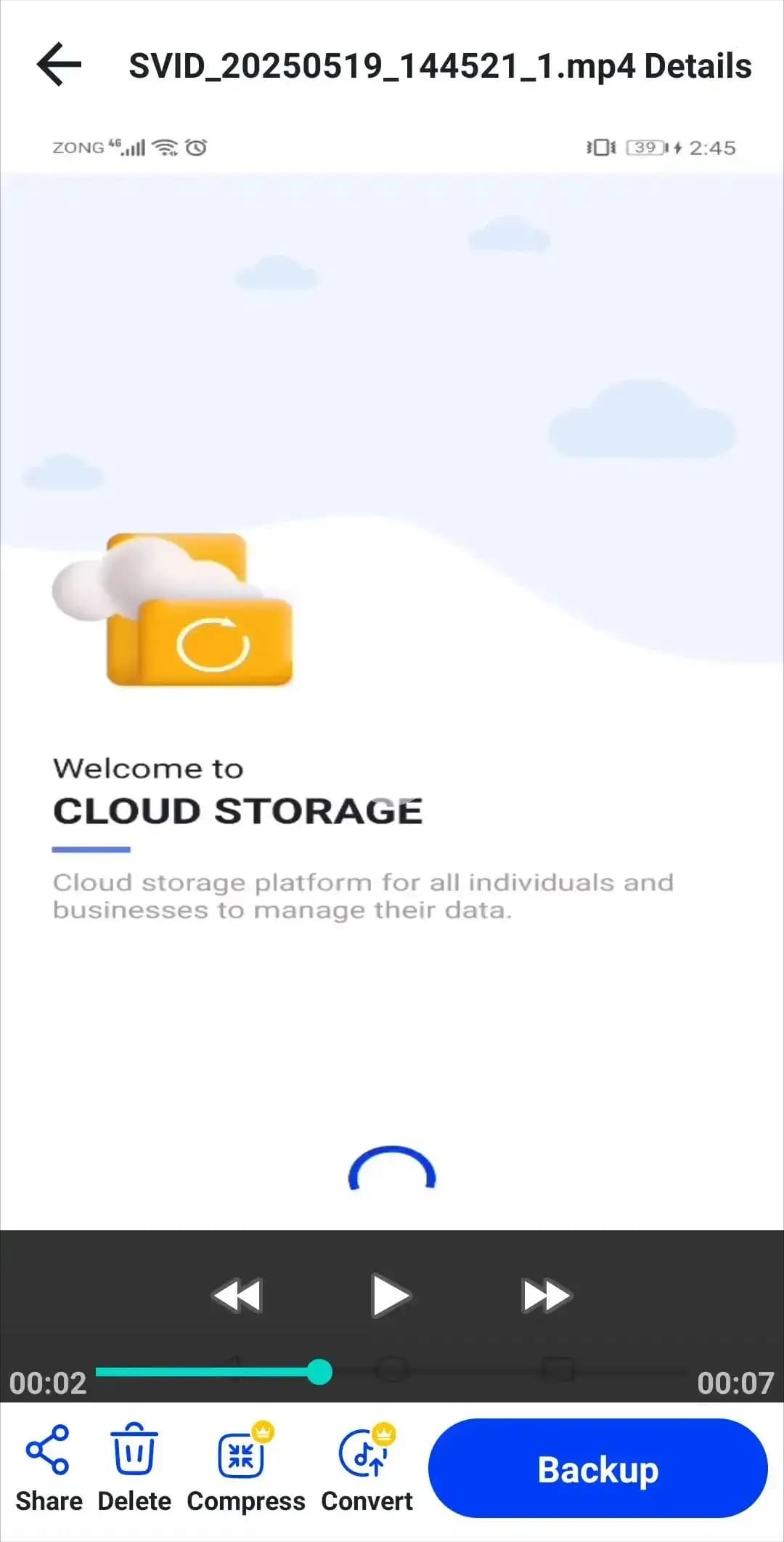Upload UI Screenshot